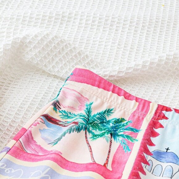 Multicolor Boho Women's Holiday Beach Casual Coconut Tree - Picture 4 of 6